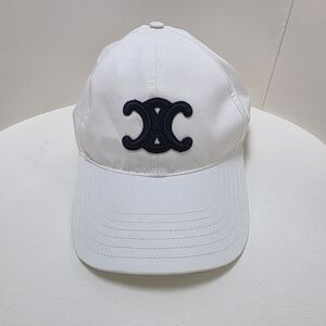 BNWT Celine Navy Triomphe White Baseball Hat